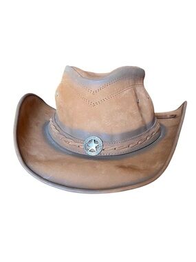 Bullhide Brown Leather Western Cowboy Hat
